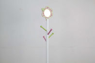 Άσπρο λουλουδιών μορφής παιδιών χώρων για παιχνίδη ράφι παλτών επίπλων ξύλινο με τον καθρέφτη