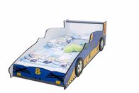 Μπλε ανθεκτικό ξύλινο κρεβάτι μικρών παιδιών ραλιών με τη ζωηρόχρωμη γραφική παράσταση χαρακτήρα