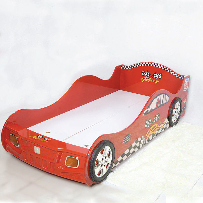 Κρεβάτι αγωνιστικών αυτοκινήτων παιδιών επίπλων κρεβατοκάμαρων κινούμενων σχεδίων/χώρων για παιχνίδη παιδιών με τα φω'τα των οδηγήσεων